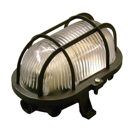 Vägglampa Basic Oval, svart