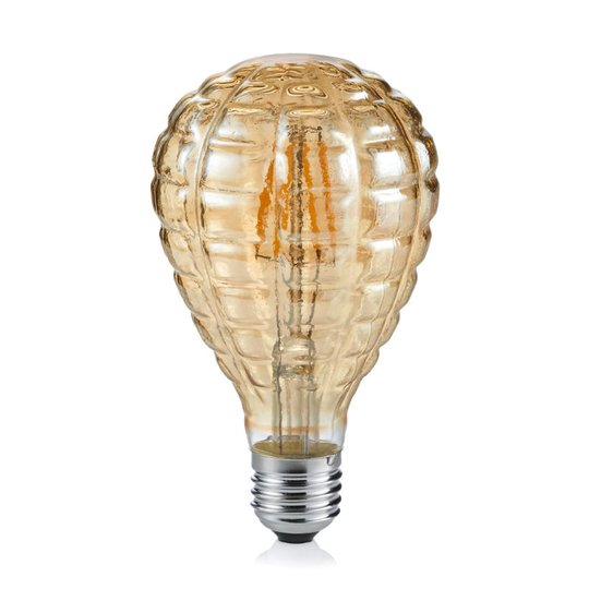 LED-lampa Droppe E27 4W 2700K Struktur bärnsten