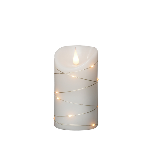 Vaxljus 7,5x13,5cm LED vit (Vit)