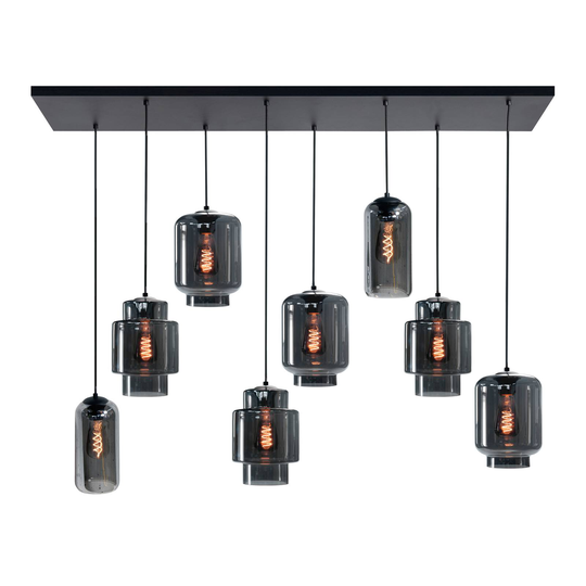 Pendellampa Fantasy, 8 lampor, svart