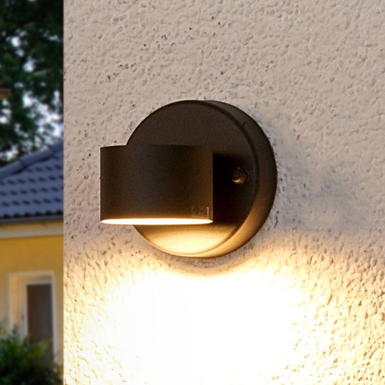 Grafitgrå LED-utomhusvägglampa Lexi