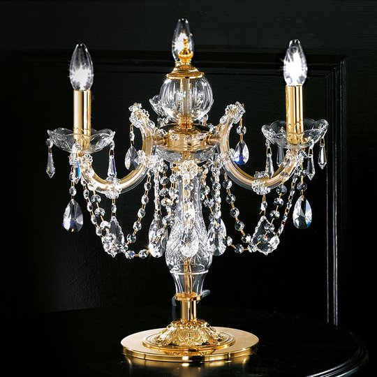 Praktfull bordslampa Maria Teresa, tre ljuskällor