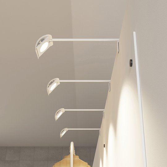 Arcchio Macey LED-klämlampa, vit