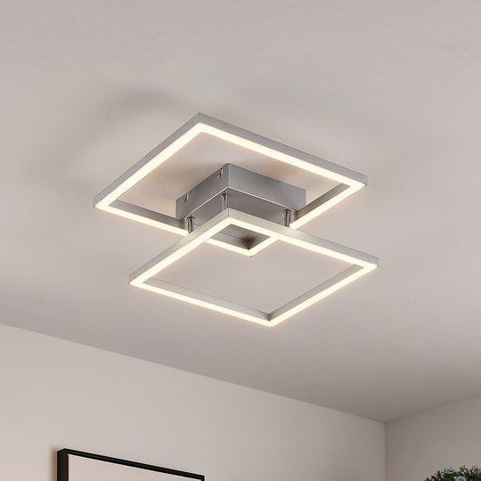 Lucande Muir LED-taklampa, kvadrat