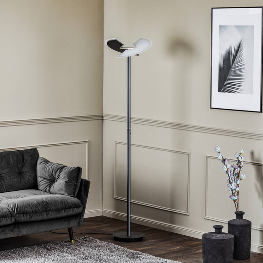 Lucande Kohen LED-golvlampa antracit utan läsarm