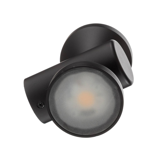 LED-vägglampa Key, 2 lampor, svart