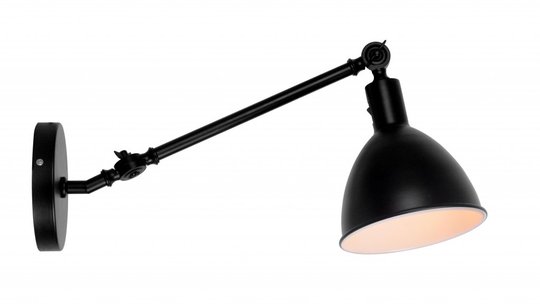 Lisa vägglampa (Svart)