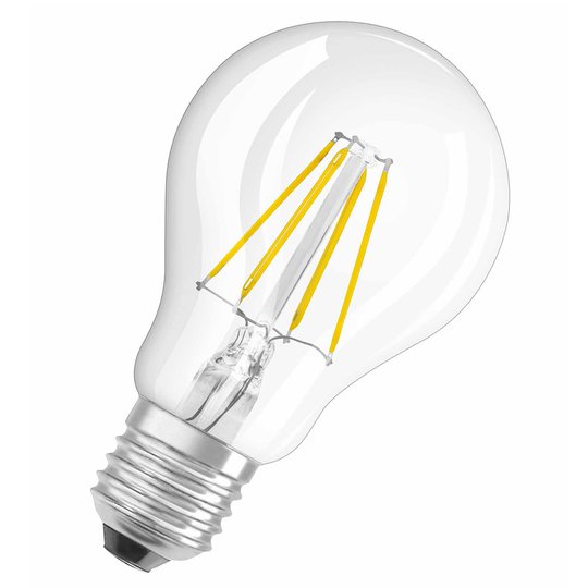 E27 4 W 827 LED-filamentlampa genomskinlig