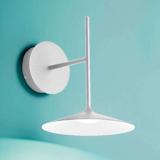 LED-vägglampa Poe Plus, vit