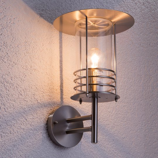 Utomhusvägglampa Miko i rostfritt stål