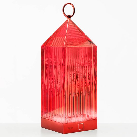 Kartell Lantern LED-bordslampa, röd IP54