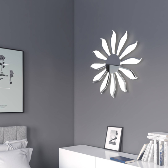 LED-vägglampa Dela-Suna 12 lampor, krom, dimbar