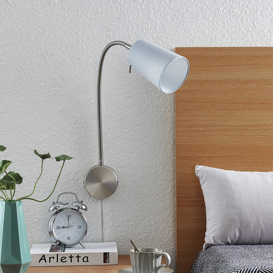 Lindby Kornel vägglampa med tygskärm