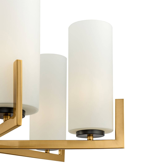 Maytoni Fortano ljuskrona 6 lampor glasskärmar