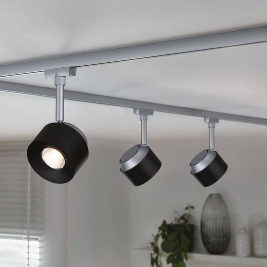 Paulmann URail LED-spotlight Pane krom matt, svart