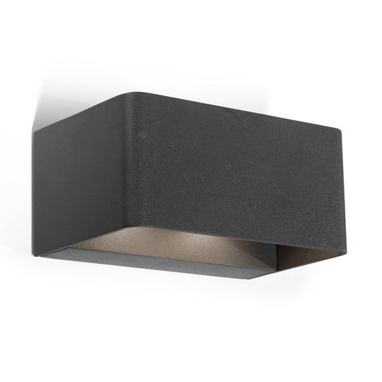 LEDS-C4 Wilson LED-utomhusvägglampa19 cm antracit