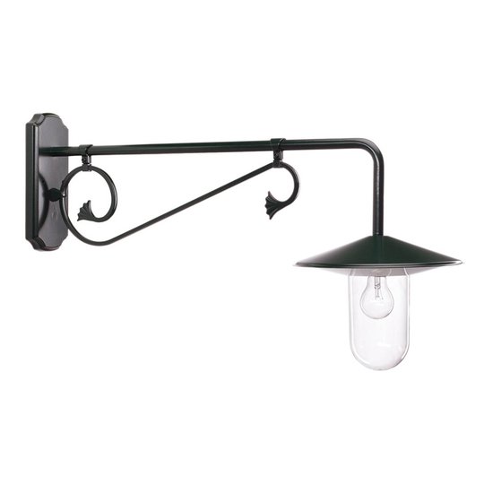 Utomhusvägglampa Louvre, djup 90 cm grå/matt