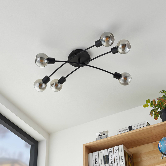 Lindby Eridia takspotlight, lutbar 6 lampor korsad