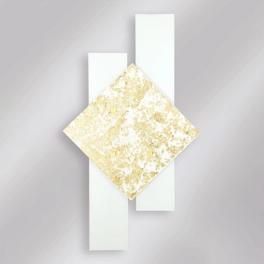 Vägglampa Bandiera GD 0009/PL90, bladguld 90 cm