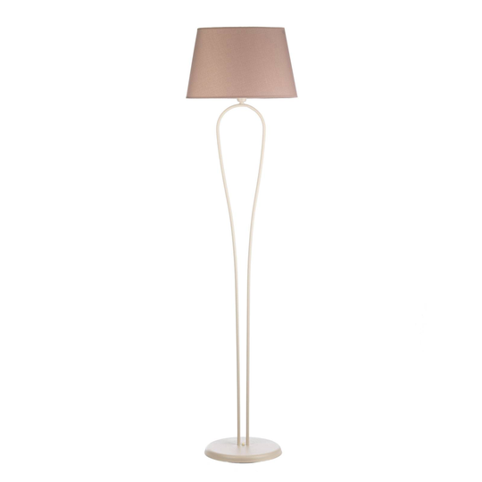 Golvlampa Zen, skärm beige, höjd 175 cm