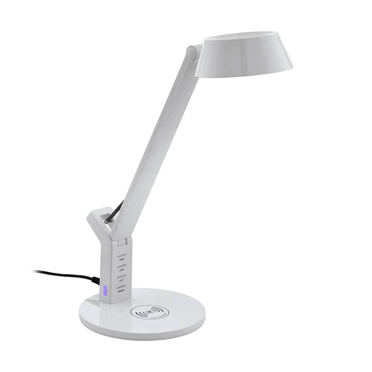 LED-bordslampa Banderalo CCT dimbar QI vit