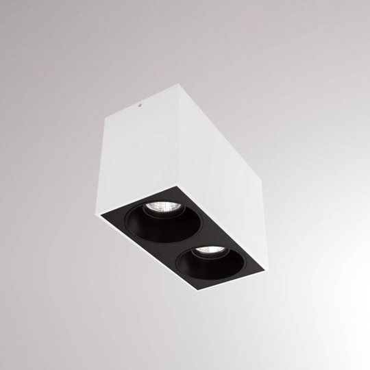 LOUM Atus Square LED-taklampa 2 lampor, vit
