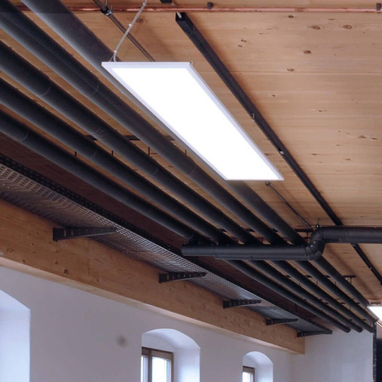 LED-hänglampa 3420, kantig 4 000 K aluminium
