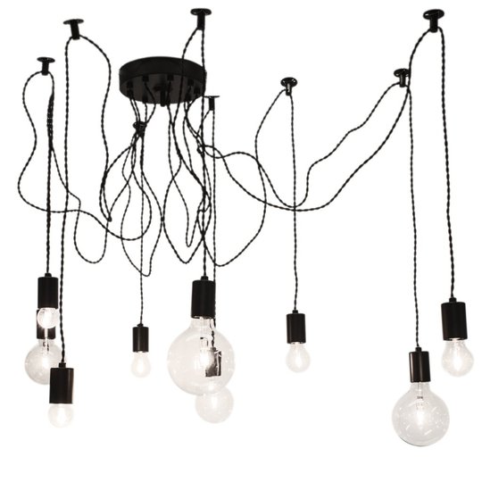 Spindelon taklampa (Svart)