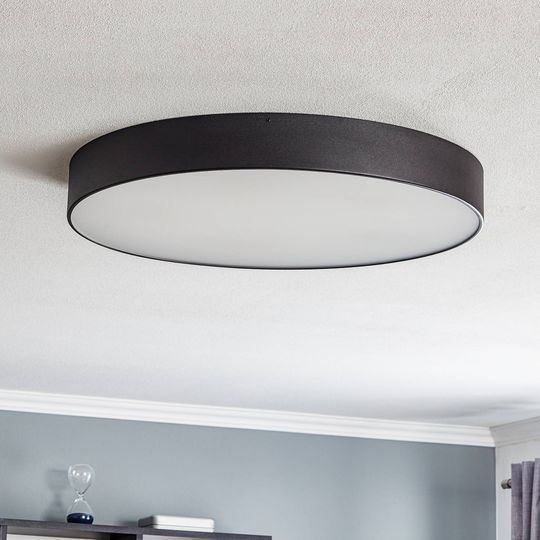Taklampa Dayton i svart Ø 60 cm