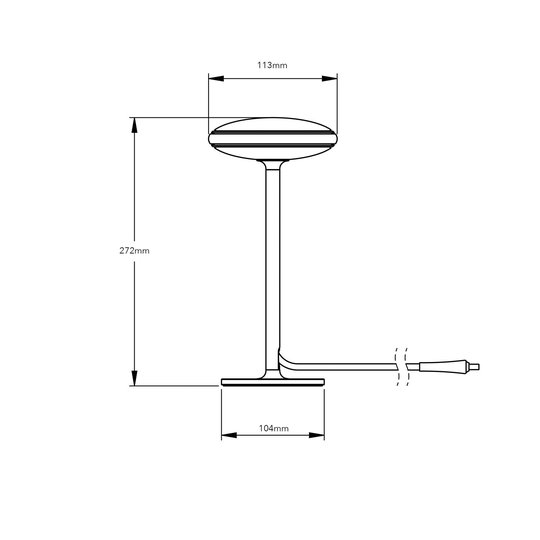 Shade ØS1 bordslampa ringar svart fot vit Node