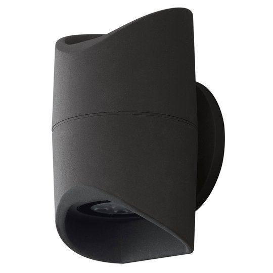 Svart LED-utomhusvägglampa Abrantes