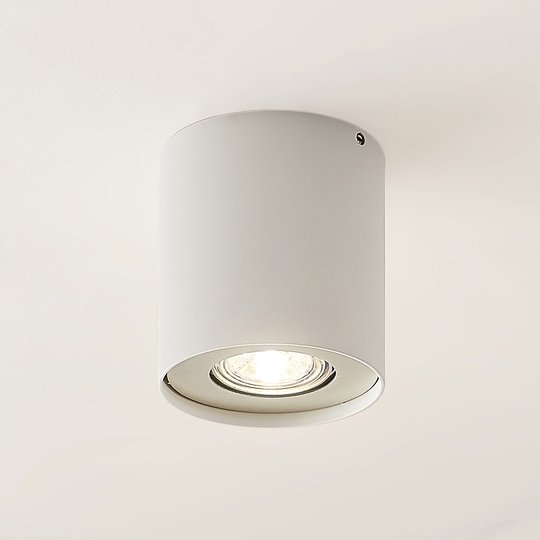 Lindby Laron GU10-downlight, rund, vit