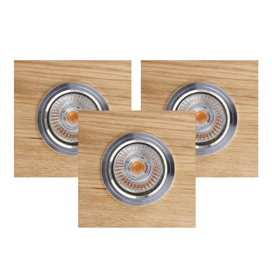 LED-inbyggnadsspot Sirion 9,5x9,5 cm ek 3-pack