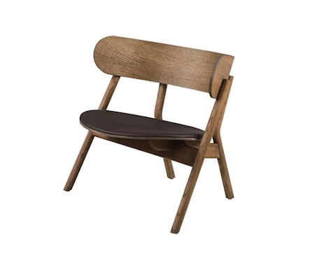 Oaki Loungestol med vaddering- smoked oak