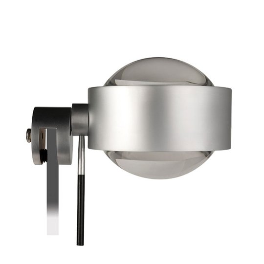 LED-spegelklämmlampa Puk Fix+, nickel matt