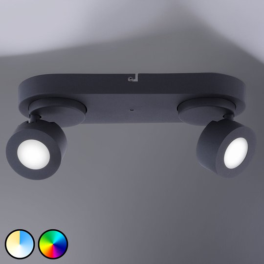 Trio WiZ Sancho LED-spotlight 2 lampor svart