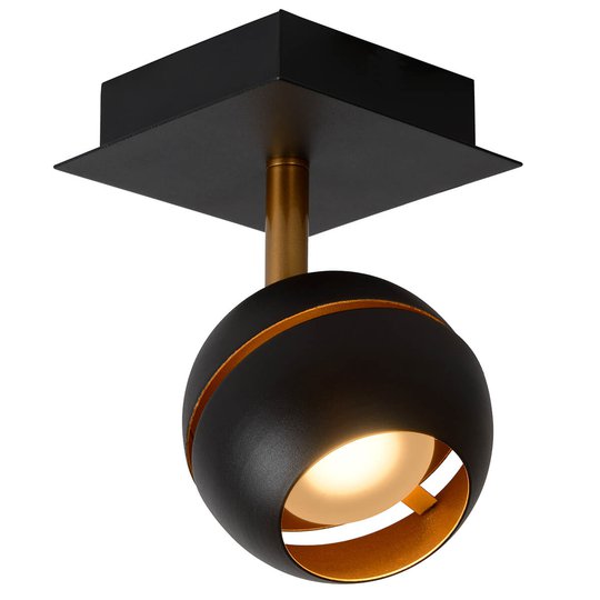 Svart LED-takspot Binari i klotform