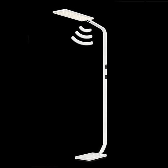 Nimbus Force One LED-golvlampa, vitt glänsande