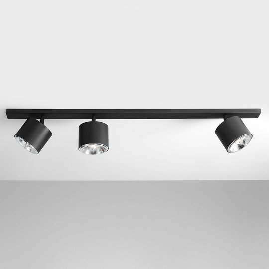 Taklampa 1047, 3 lampor, svart