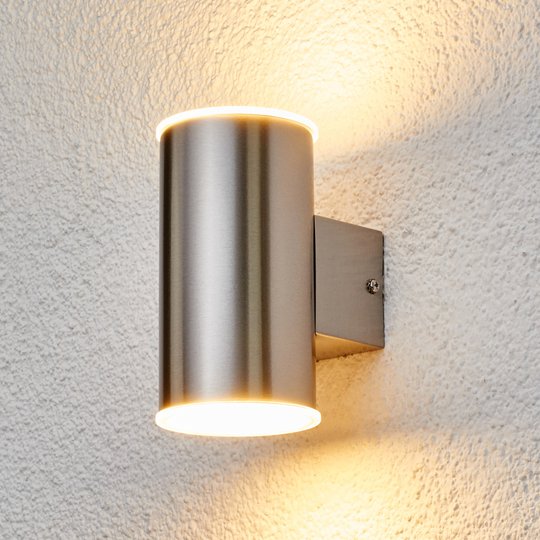 Morena - utomhusvägglampa i rostfritt stål m LED