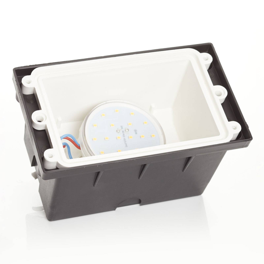 LED-inbyggnadslampa Leti 200-HS svart opal CCT