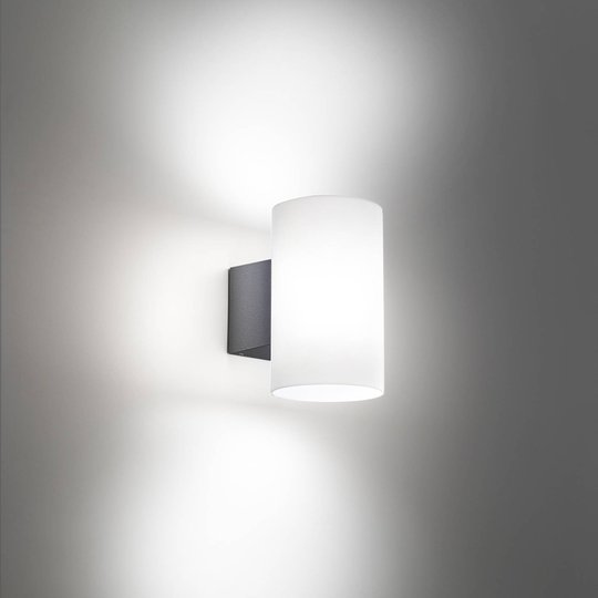 LED-utomhusvägglampa Bianca, mörkgrå