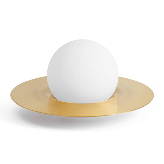 Bordslampa Hat av glas med metall och dimmer