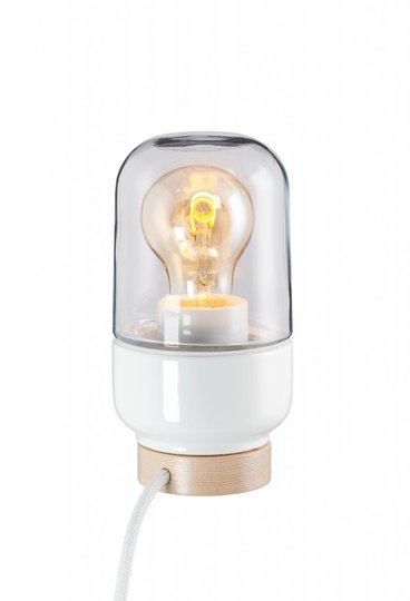 Ohm bordlampa 19cm (klarglas) (Vit)