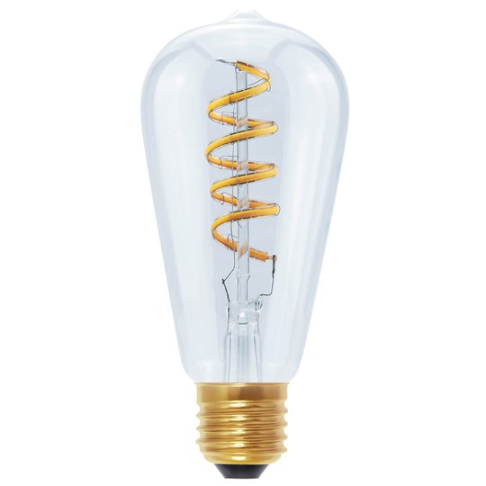 E14 6W 922 LED-rustika Curved Line klar