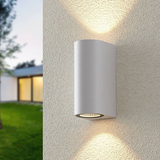 ELC Latika LED-utomhusvägglampa, vit