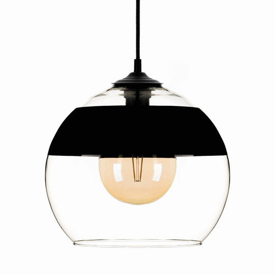 Hänglampa Monochrome Flash klar/svart Ø 30 cm
