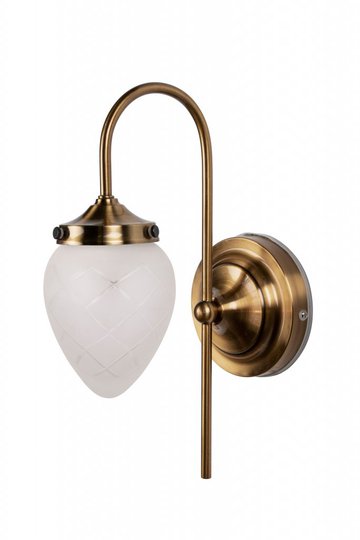 Juni IP44 vägg (vit) (Mässing/guld)