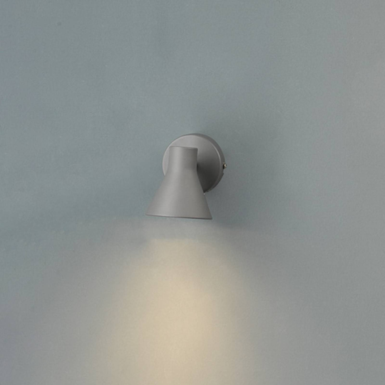Vägglampa Diza - väggspot i matt grå