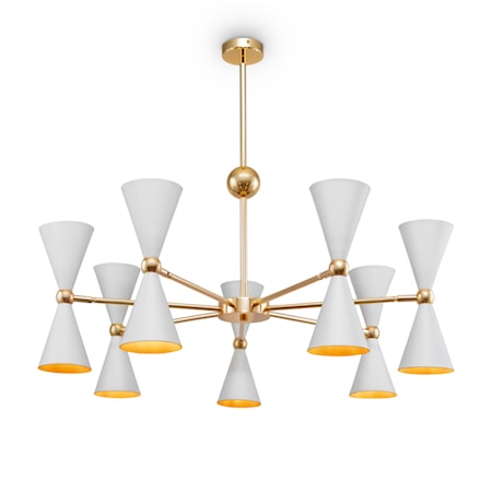 Vesper Pendel 91cm Vit/Guld